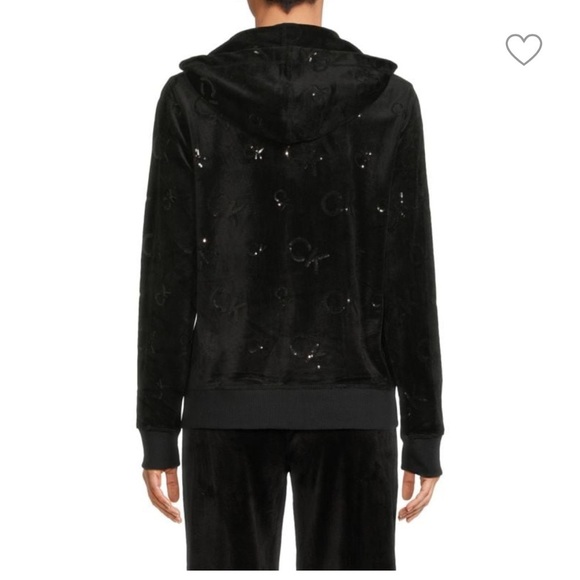 CALVIN KLEIN
Sequin Logo Velvet Hoodie - Picture 2 of 4